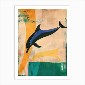 Dolphin 2 Cut Out Collage Art Print