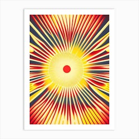 Supernova Yellow Vintage Sketch Space Art Print