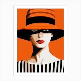 Woman In A Hat 38 Art Print