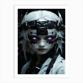 Cyber Girl Art Print