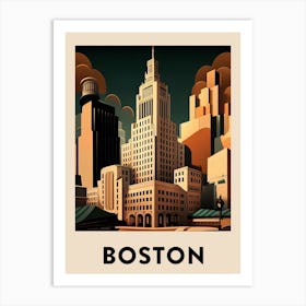 Boston 2 Vintage Travel Poster Art Print