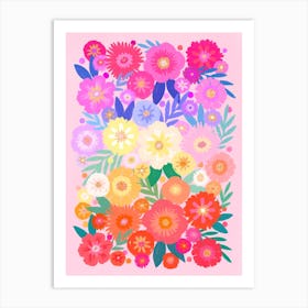 Rainbow Blooms Art Print