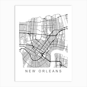 New Orleans Map Art Print