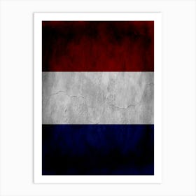 Netherlands Flag Texture Art Print