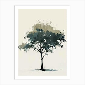 Walnut Tree Pixel Illustration 4 Art Print