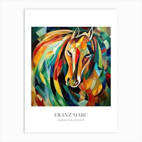 Franz Marc Inspired Horses Collection Painting 03 Art Print