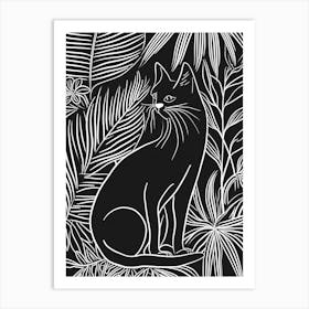 Khao Manee Cat Minimalist Illustration 4 Art Print