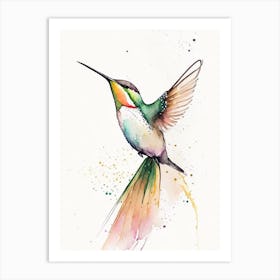 Buff Bellied Hummingbird Minimalist Watercolour Art Print