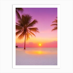 Sunset on a Tropical Beach 5 Art Print