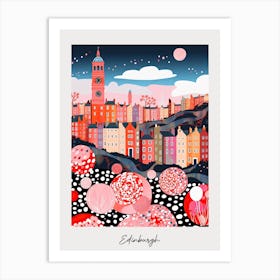 Poster Of Edinburgh, Illustration In The Style Of Pop Art 3 Art Print