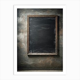 Abstract Capture Of A Blank Blackboard Smudge Marks Streaked Horizontally Across Chalk Residue Vis (4) Art Print