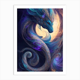 Purple Dragon Art Print