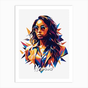 Normani 01 Portrait Music Icon Style WPAP Pop Art Art Print