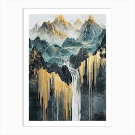 Apennine Mountains Golden Peaks - Artistic Harmony Art Print