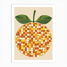 Orange Mosaic 14 Art Print