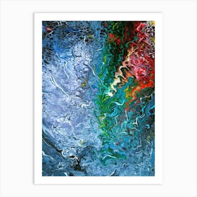 Abstract art print on canvas "Energy Whirlwinds". Art Print