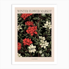 Daphne 4 Winter Flower Market Poster Art Print