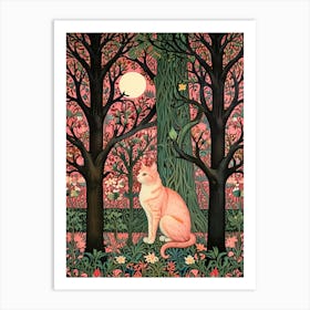 William Morris Cat In The Forest 22 Art Print