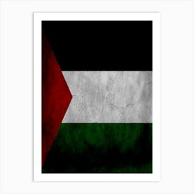 Palestine Flag Texture Art Print