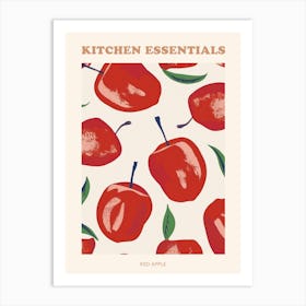 Red Apple Fruit Pattern Poster 2 Art Print