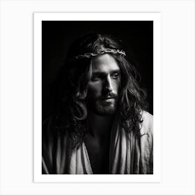 Black And White Photograph Of Jesus Christ 1 Art Print