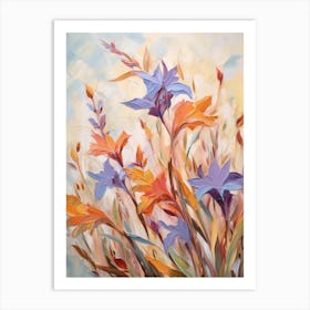 Fall Flower Painting Lobelia 1 Art Print