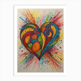 Heart Of Music 18 Art Print