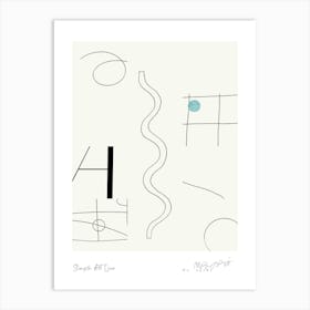 Simple art line no 61 Art Print