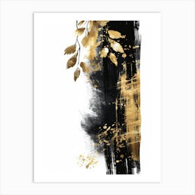 Gold Leaves Canvas Print 2 Art Print