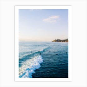 Peaceful Day Surfing Art Print