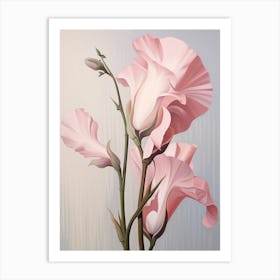 Floral Illustration Sweet Pea 3 Art Print