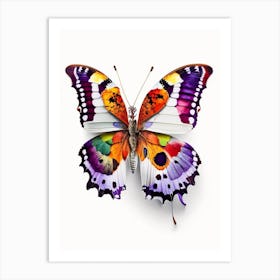 Comma Butterfly Decoupage 1 Art Print