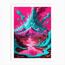 Volcano Pink 2 Art Print