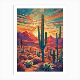 Arizona Cactus Art Print