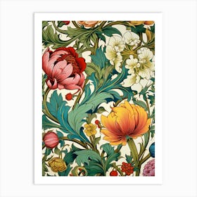 Floral Wallpaper 91 Art Print