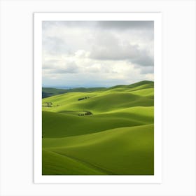 Green Rolling Hills Art Print