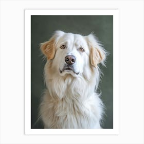 Golden Retriever Portrait. Generated AI. Art Print Art Print