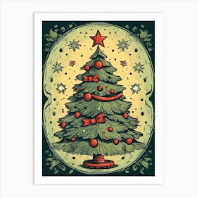 Christmas Tree, Vintage Style Art Print