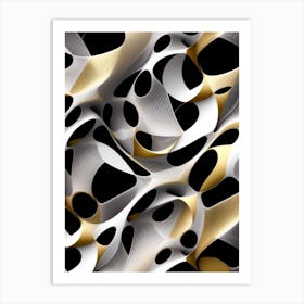 Abstract Gold And Black Art Print