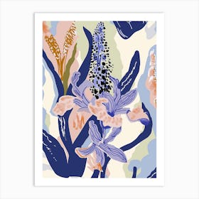 Colourful Flower Illustration Hyacinth 4 Art Print