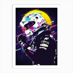Max Verstappen Red Bull Driver Art Print