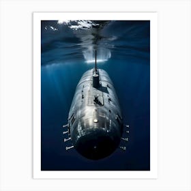 Submarine In The Ocean-Reimagined 28 Art Print
