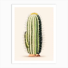 Barrel Cactus Marker Art 1 Art Print