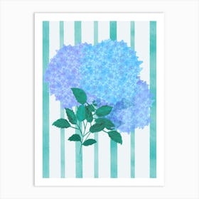 Blue Hydrangea Art Print