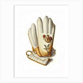 Beekeepers Gloves 2 Vintage Art Print