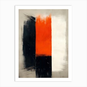 'Orange And Black' Art Print