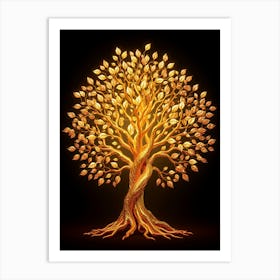 Golden Tree Of Life 4 Art Print