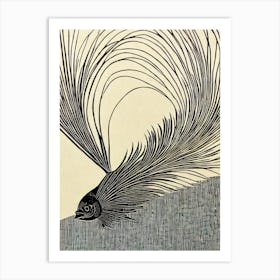 Quillfish II Linocut Art Print