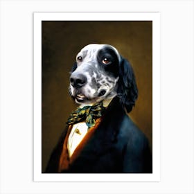 English Setter Wilhelm Dog Pet Portraits Art Print