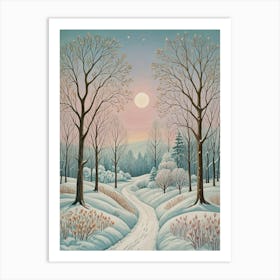 Pastel Winter Path Art Print